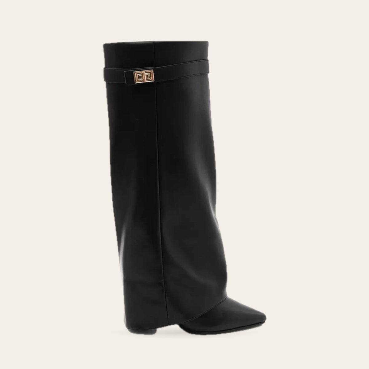 Bottes Jeanne noires, vue de profil