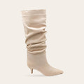 Bottes Lou beiges, vue de profil