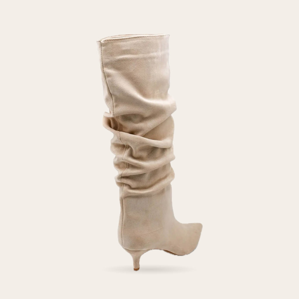 Bottes Lou beiges, vue de dos