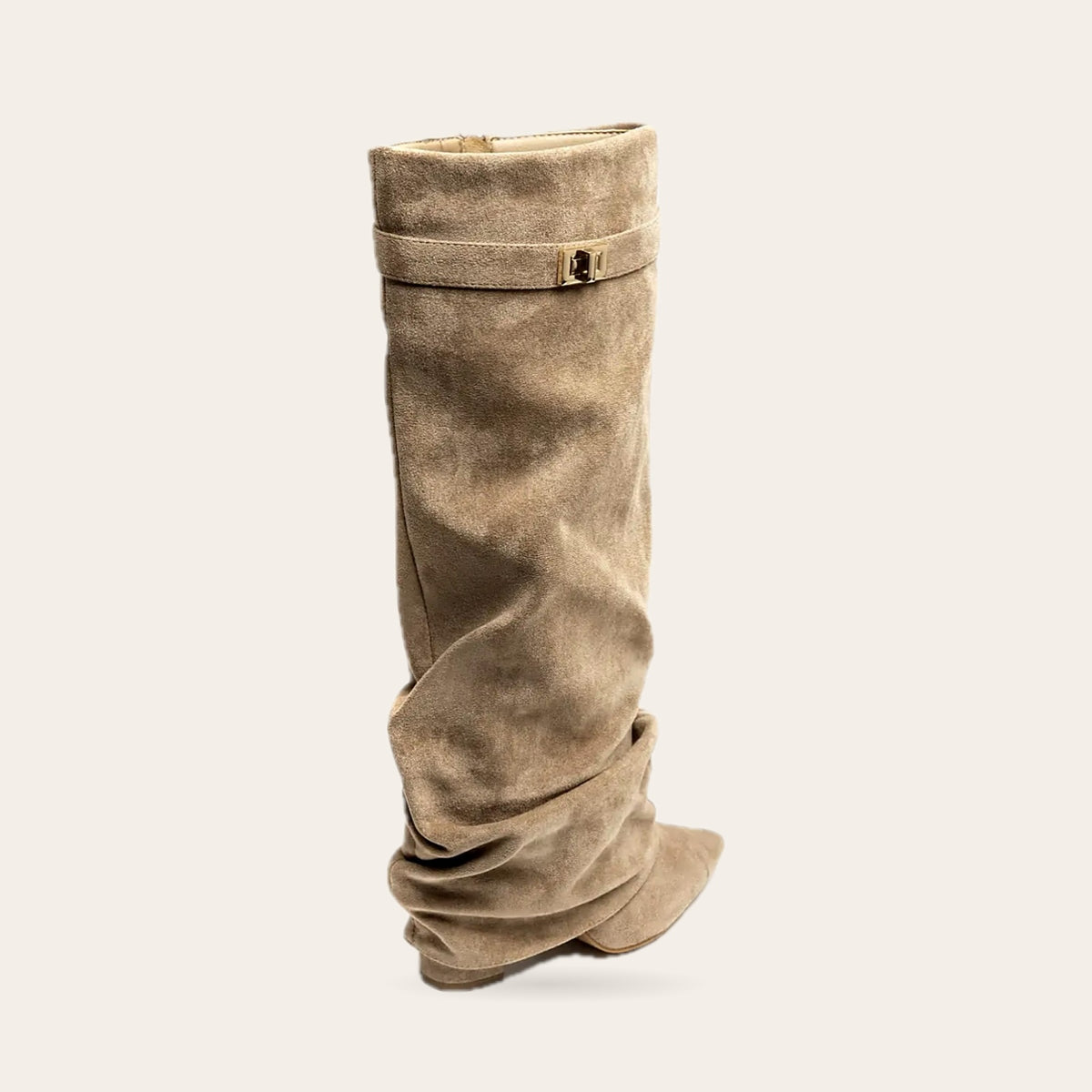 Bottes Margaux taupe, vue de dos