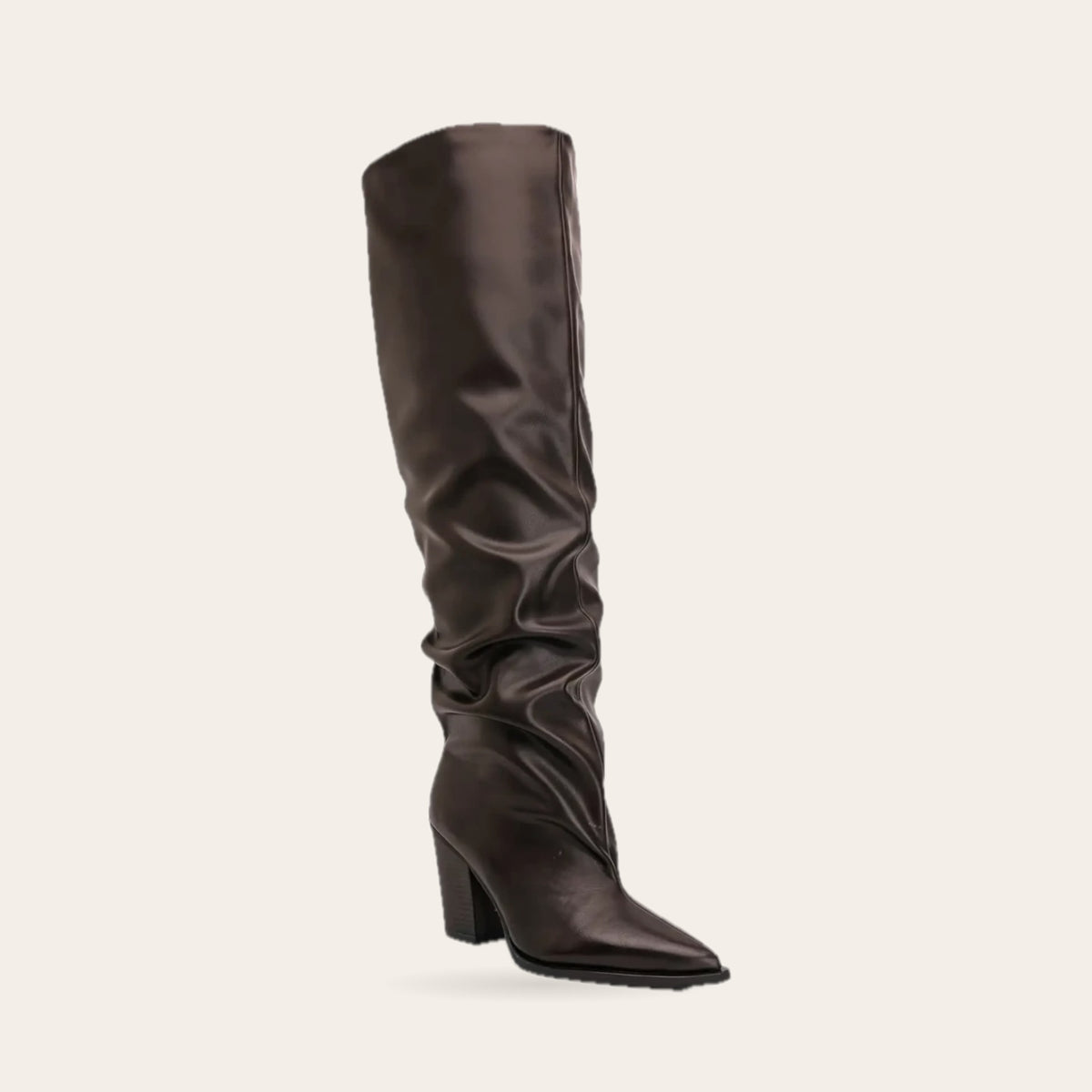 Bottes Romy chocolat, vue de trois quarts